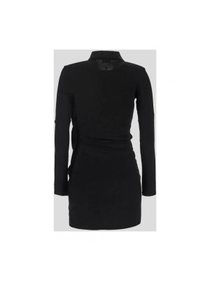 Sukienka mini drapowana z dżerseju Jacquemus czarna