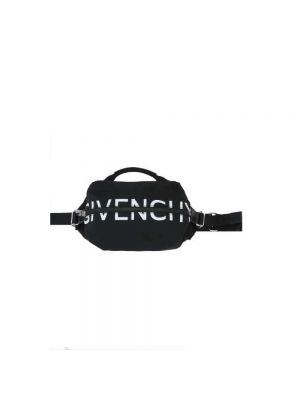 Cinturón de cuero de nailon Givenchy negro