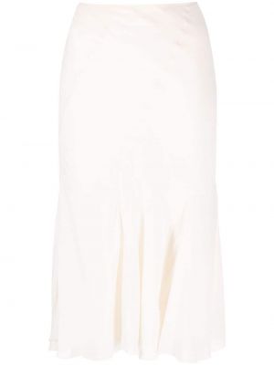 Midi sukně Christian Dior bílé
