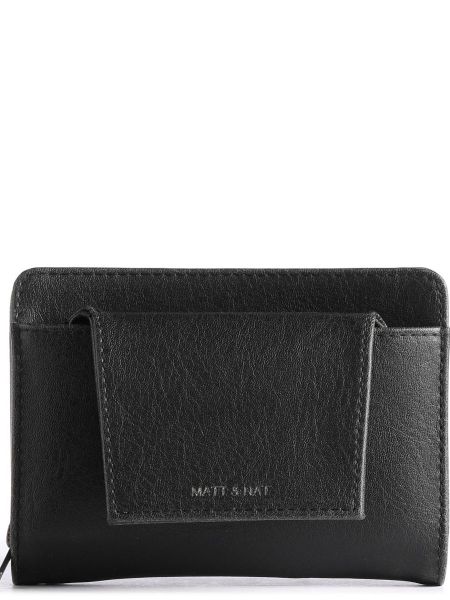Кожаный кошелек из искусственной кожи ретро Matt & Nat черный