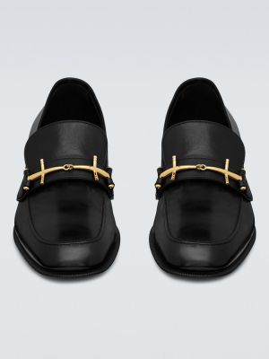 Kožené loafers Saint Laurent černé