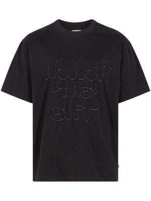 Βαμβακερή μπλούζα Honor The Gift μαύρο