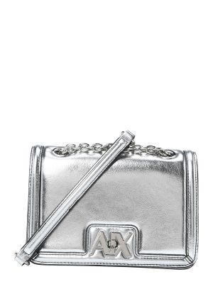 Crossbody táska Armani Exchange ezüstszínű