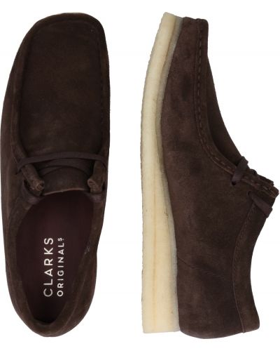 Ilgaauliai batai su raišteliais Clarks Originals ruda