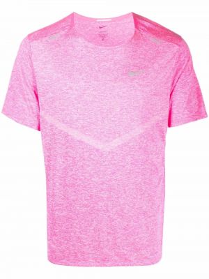 Camiseta con capucha con estampado Nike rosa