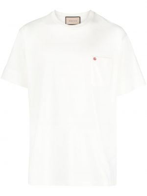 Koszulka bawełniana Gucci biała