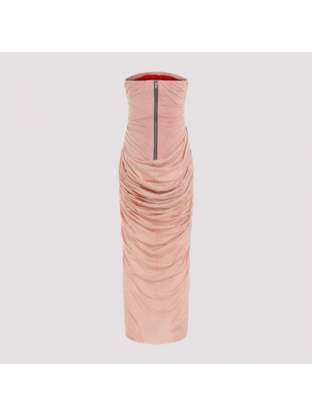 Sukienka długa Rick Owens różowa