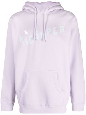 Raštuotas džemperis su gobtuvu Kidsuper violetinė