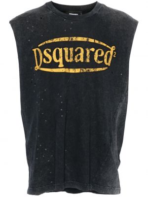 Raštuota marškiniai su nubrozdinimais Dsquared2