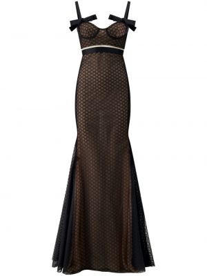 Βραδινό φόρεμα με δαντέλα Giambattista Valli μαύρο