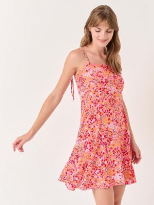 Платье мини в цветочек с принтом Jimmy Key розовое