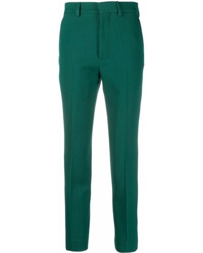 Pantalones de cintura alta slim fit Ami Paris verde
