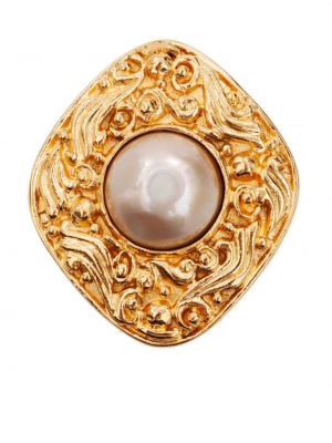 Brosche mit perlen Chanel Pre-owned gold