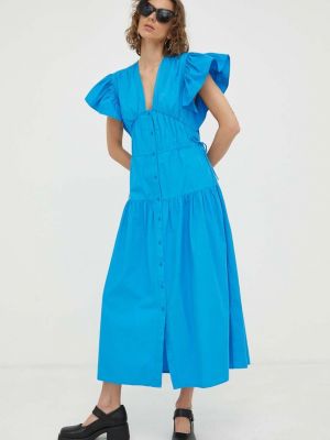 Sukienka długa bawełniana 2ndday niebieska