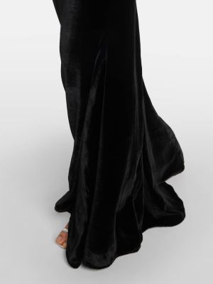 Hedvábné dlouhé šaty Taller Marmo černé