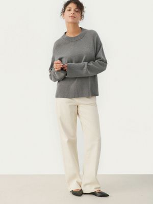 Меланжевый свитер Part Two серый