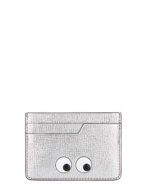 Usnjena denarnica Anya Hindmarch srebrna