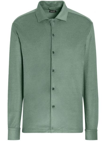 Chemise avec manches longues Zegna vert