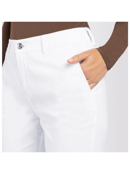 Spodnie slim fit Mac białe