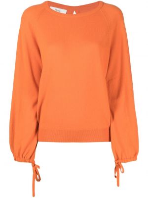 Sweter z kaszmiru z okrągłym dekoltem Pringle Of Scotland pomarańczowy