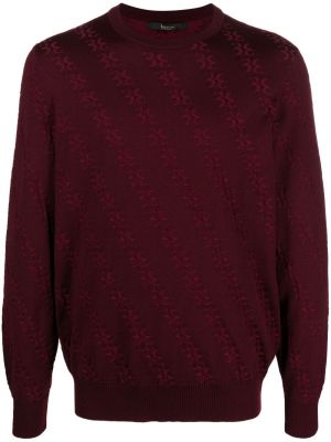 Пуловер от мерино вълна Billionaire червено