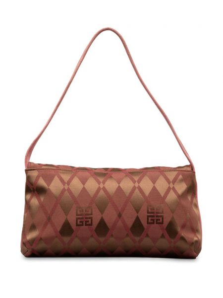 Nylonowa torebka z nadrukiem Givenchy Pre-owned różowa