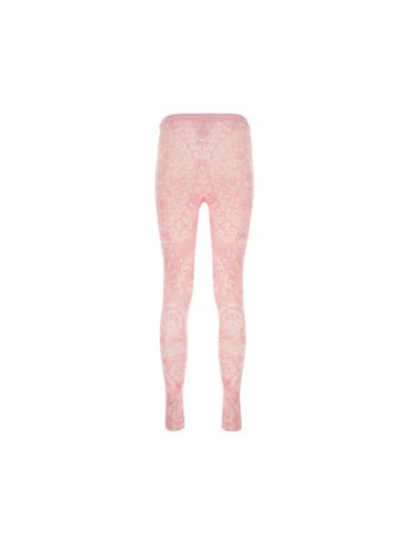 Leggings de nailon con estampado Versace rosa