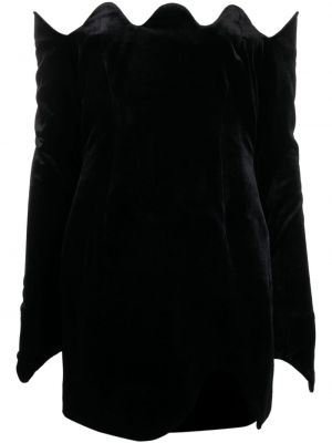 Koktel haljina od samta Jean-louis Sabaji crna