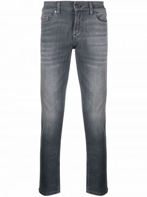 Lav midje stretch jeans 7 For All Mankind grå