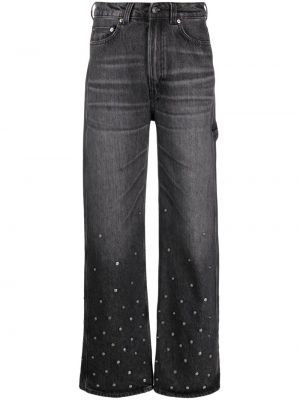 Straight leg jeans con borchie Haikure