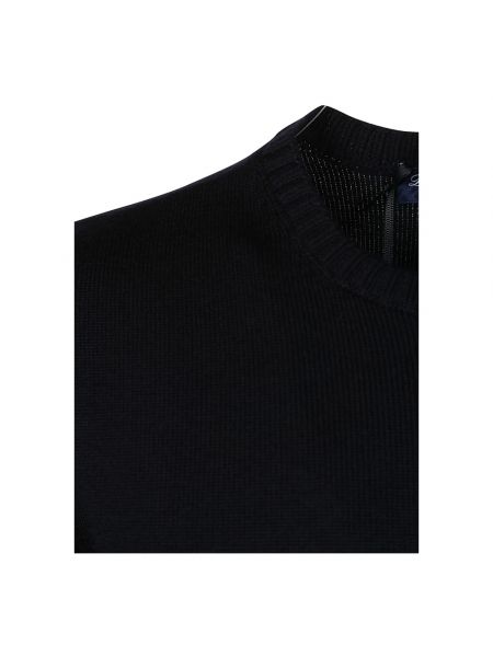 Jersey de lana de lana merino de tela jersey Drumohr azul