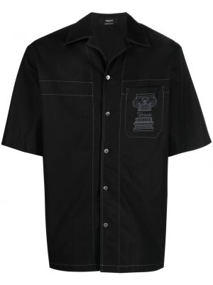 Camicia ricamata Versace nero