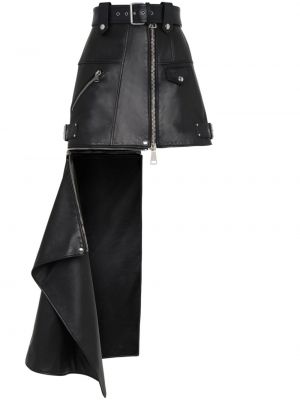 Asymetrické mini sukně Alexander Mcqueen černé