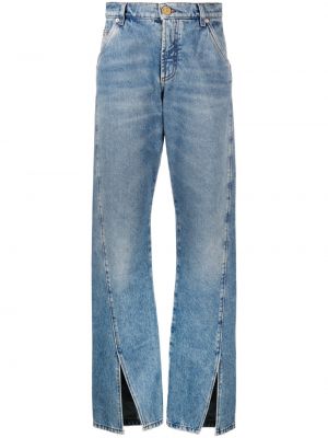 Jeans bootcut taille haute Balmain bleu
