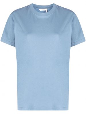 Тениска бродирана Chloé синьо