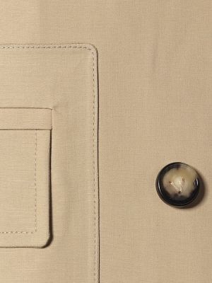 Bavlněný krátký kabát Bottega Veneta béžový