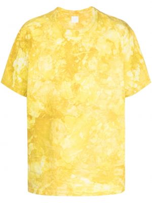 Batikované bavlněné tričko s potiskem Alchemist žluté
