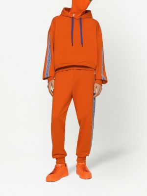 Kokvilnas kapučdžemperis Dolce & Gabbana oranžs