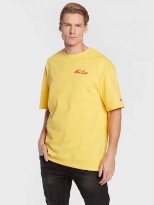 Marškinėliai oversize New Era geltona