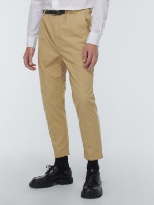 Pantaloni cu picior drept din bumbac Comme Des Garã§ons Homme bej