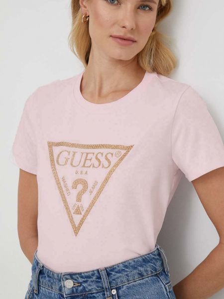 Тениска Guess розово