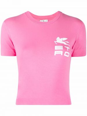 T-shirt à imprimé Etro rose