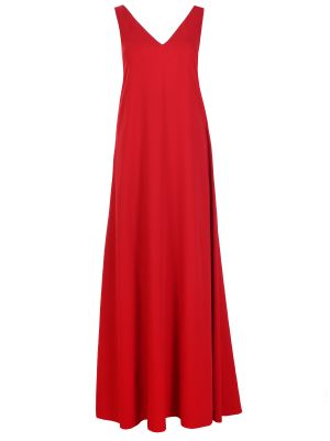 Вечернее платье с драпировкой Valentino красное