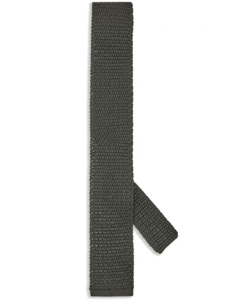 Pletená hedvábná kravata Tom Ford šedá