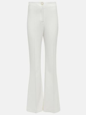 Rovné kalhoty s vysokým pasem Veronica Beard bílé
