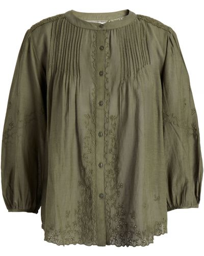 Bluzka bawełniana Velvet By Graham & Spencer, zielony