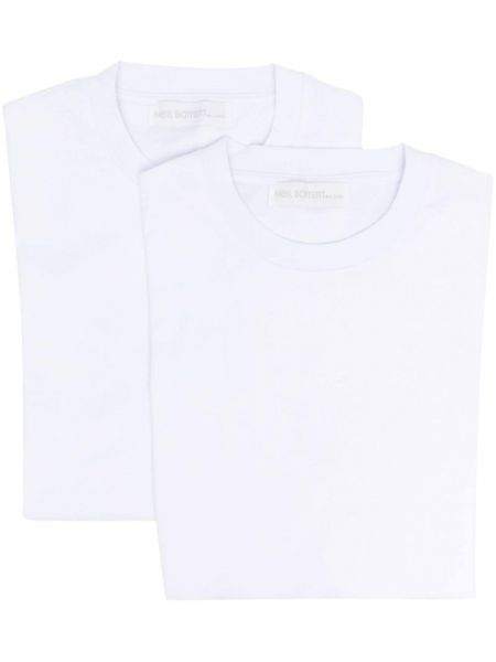 Bavlněné tričko jersey Neil Barrett bílé