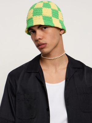 Șapcă din bumbac tricotate Flâneur verde