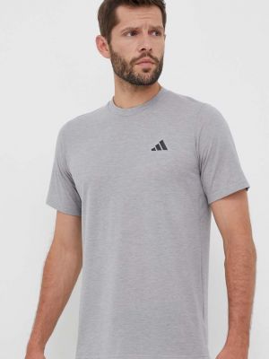 Меланж тениска с дълъг ръкав с принт Adidas Performance сиво