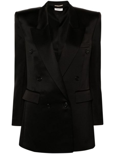 Dobbeltradet blazer Saint Laurent sort